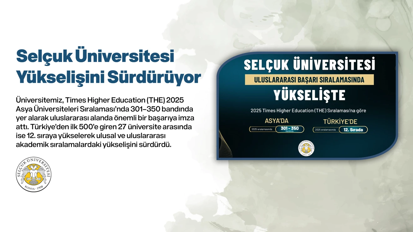 Selçuk Üniversitesi, Yükselişini Sürdürüyor 